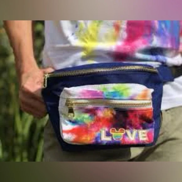 Disney Rainbow "LOVE" Mickey Collection Travel Fanny Pack NWOT - Picture 2 of 5